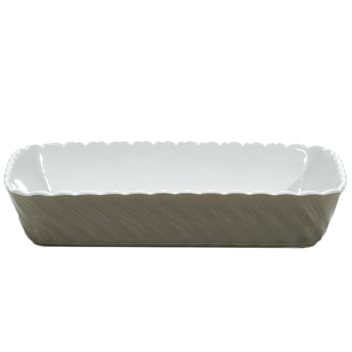 Teglia in ceramica 24 cm per forno microonde vassoio da tavolo Pirofila cucina a servire cibo alimenti pub ristoranti hotel (GEIGE)