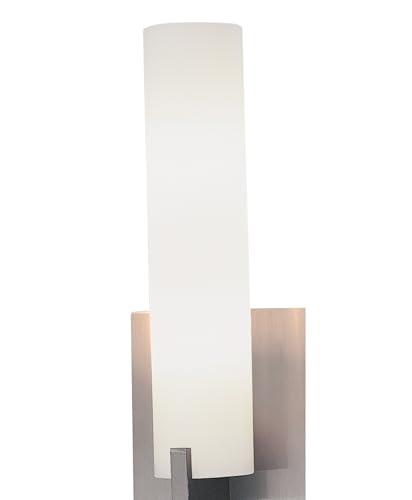 Image of GEORGE KOVACS P5040-084 Tube Wall Sconce, 2-Light, 120 Total Watts, 13.25-in H x 4.75-in W, Brushed Nickel