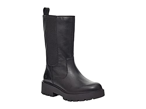 UGG Damen Holzer Fashion Stiefel, schwarzes Leder, 36 EU