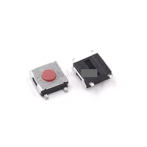 Bouton tactile SMD 6x6x2.5 mm interrupteur poussoir 4 broches rouge pour circuit imprimé