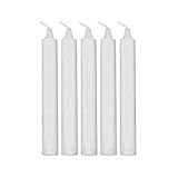 6 Inch Taper Candle 5 Pack Spell, Wicca, Santeria, Energized Candles Velas de 6 Pulgadas Paquete de 5 Velas (White)