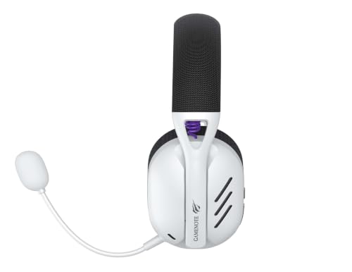 Havit Fone de Ouvido Headset Gamer Fuxi-H3 White Black, Com Fio e Sem Fio, Wireless 2,4GHz, Bluetooth, Cabo USB-C, Cabo 3,5mm