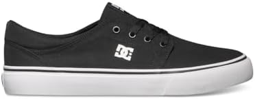 DC Men's Trase TX Skate Shoe, Black/White, 11 M US - 2