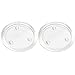 BESPORTBLE 2PCS Clear Glass Candle Plates 4 Inch Pillar Candle Holders, Small Round Plate Candle Tray Candle Plate for Weddings, Parties, Spa, Pillar Candle