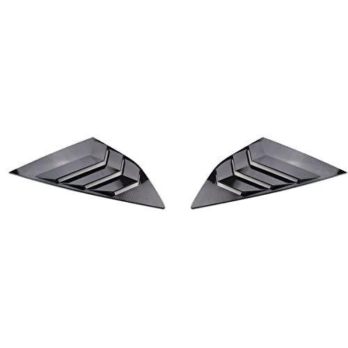 Microck Rear Side Window Louvers Racing Style Triangular Window Glass Blinds For Ford Focus St Rs Mk3 Hatchback 2012 2013 2014 2015 2016 2017 2018, Carbon Fiber, 2Pcs #TOP4