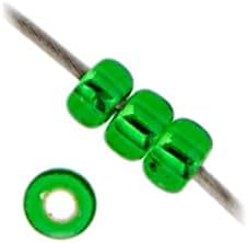 Miyuki Seed Bead 11/0 APX.22g - Green Silver Lined Japanese Glass Seed Beads