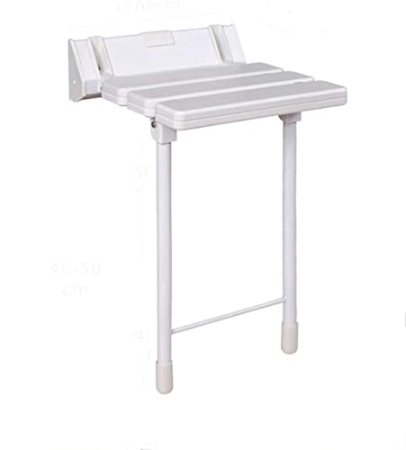 Siège de douche pliable mural blanc pour salle de bain senior