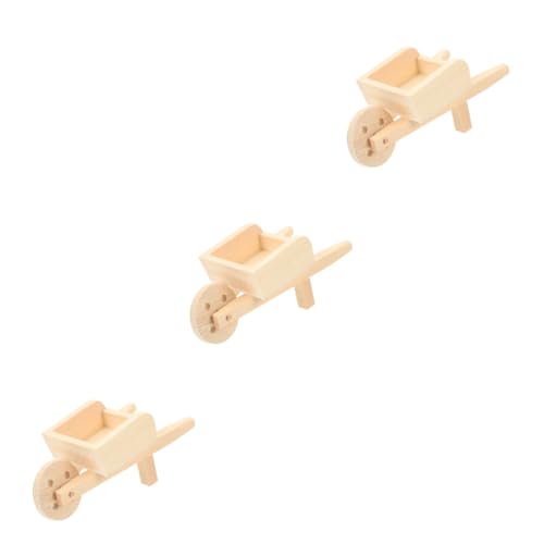 NAMOARLY 3pcs Miniature Wheelbarrow for Boys and Girls Garden Wagon Cart Mini Shopping Cart Mini Farm Wheelbarrow Model