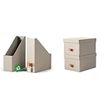 Boîtes de rangement : empilables de 7 litres, idéales pour documents A5, accessoires, fournitures de bureau ou objets du quotidien.