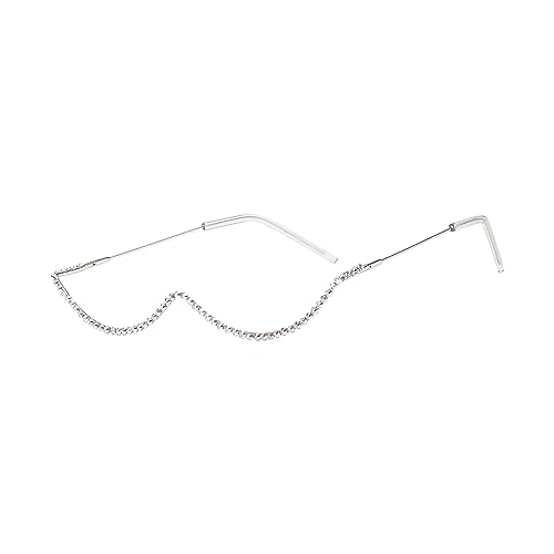 Lunettes semi-cerclées géométriques en métal de qualité supérieure accessoire décoratif