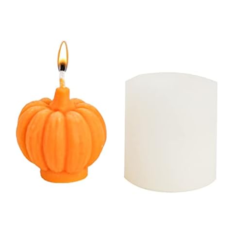 FZQBEY 3D Pumpkin Silicone Candle Moulds Cover