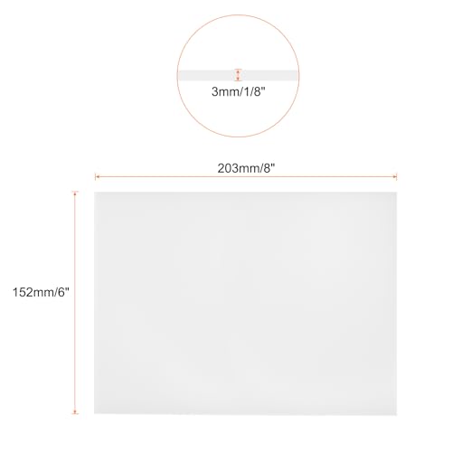 Image of 2pcs 6 x 8 Inch UHMW Polyethylene Sheets, 1 /8 Inch Thick Ultra High Molecular Weight White Plastic Sheet [for Home, Industrial]