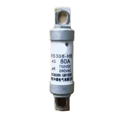 Fusible RS308-HB4G 80A pour protection de circuit électrique industriel - Lot de 5 pièces