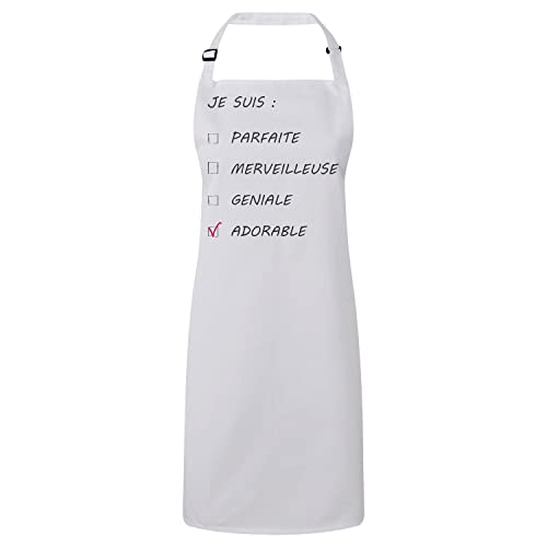 Tablier cuisine Premium Je suis Adorable textile haute qualité femme