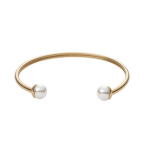 Skagen Women's Sea Glass Gold Tone Bracelet, Gold Pearl #TOP9
