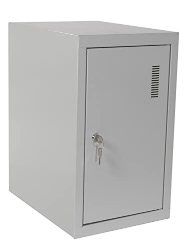 Taquilla metálica superpuesta sencilla de 500 x 450 x 500 mm con cerradura de llave sencilla