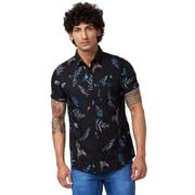 Image of Spykar Men's Regular Fit N /A Half Sleeve Printed Casual Shirts