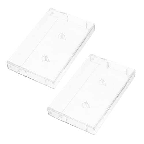 Happyyami 2PCS Transparent Cassette Tape Cases Durable Plastic Organizers for Music Cassettes Dustproof Storage Box for Easy Access and Aesthetic Display Versatile Use for Items