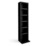 Kinderleichte Montage Vicco CD Regal DVD Ständer Rack Wandregal Hängeregal Bücherregal Büroregal Bücherregal Farbauswahl (1er, Schwarz)