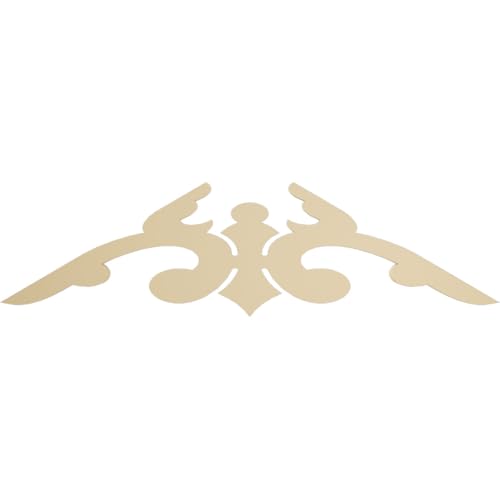 Ekena Millwork GPP060X018X100MIL Milton Architectural Grade PVC Gable Pediments, 60"W x 17 1/2"H x 1"P (7/12) Pitch
