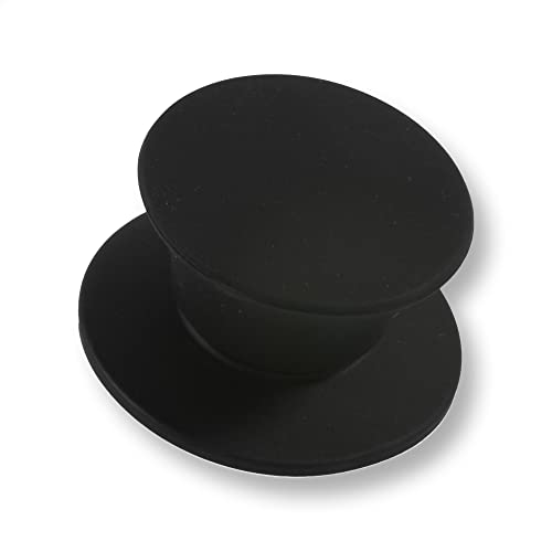 Kerafactum® – 1 Negro Silicona para tapa de olla con asas tapa tapa Mango universal para ASA Pomo – Compatible con tapa de cristal