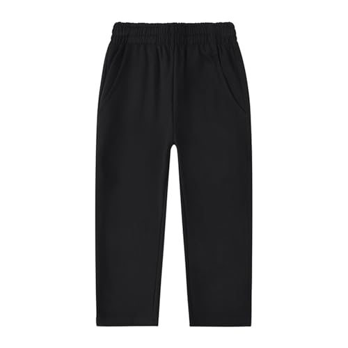 School Pants for Boys Stretch School Jogger Pants Pull-On Twill Uniform Pants Stretch Chino for Kids