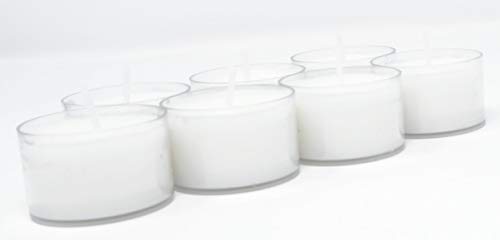 Bougies chauffe-plat en cire de colza de haute qualité dans une tasse transparente avec une durée de combustion de 4 ou 7-8 heures avec cire blanche pure sans parfum et de non toxique