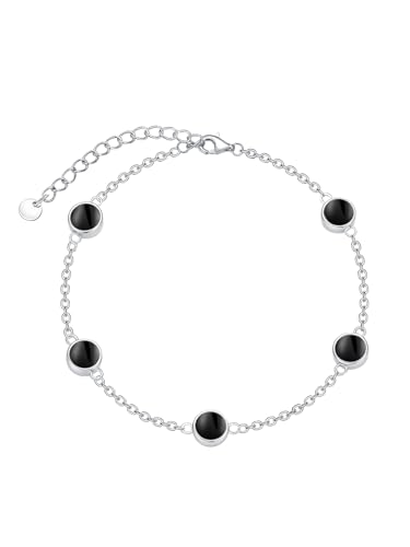 Image of Dorunmo Ankle Bracelet for Women 925 Sterling Silver Natural Stone Bracelet Anklet Summer Beach Jewelry Birthday Gifts for Mom