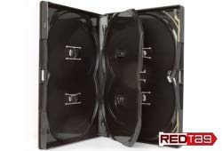 Dragon Trading Lot de 10 boîtiers pour 6 CD/DVD/Blu-Ray pour 6 CD/DVD/Blu-Ray, Tranche de 14 mm, Pochette extérieure pour Incrustation d'œuvres d'art Noir