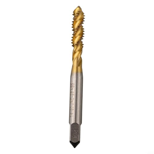 Macho de máquina 1/4 20 UNC flauta espiral en acero de alta velocidad, chapado para resistencia, apto para rosca general de metal y plástico