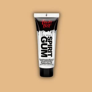 Mastix Spirit Gum Glue Adhesive 12ml Cosmetic Grade by Fright Fest - Fix prosthetic, gems, glitter great glitter tattoo glue, body glue, hair bonding glue, wig glue, make up glue (12ml) image 4