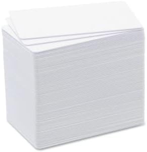 White Blank PVC Cards 0.76mm 30 mil for ID Badges, (200 Pack) Compatible with Badgy Printers (200)
