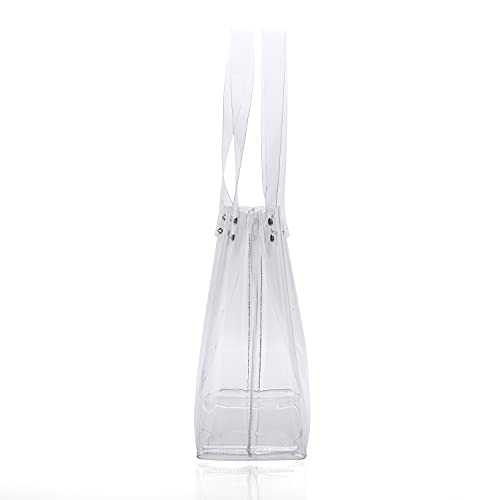 Bolso Tote transparente para mujer en PVC miniatura 5