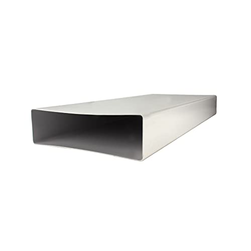 MKK Tubo di ventilazione, tubo tondo, canale piatto, sistema di fogna, condotto di ventilazione, in PVC, 55 x 220 mm, canale 0,5 m