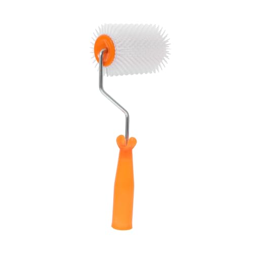 Veemoon Rouleau à Peinture Anti-bulles Rouleau à Ciment En Plastique 13 Mm Picots Autonivelant Pour Sols En Ciment Outil Anti-mousse 4 Pouces Utilisation Professionnelle