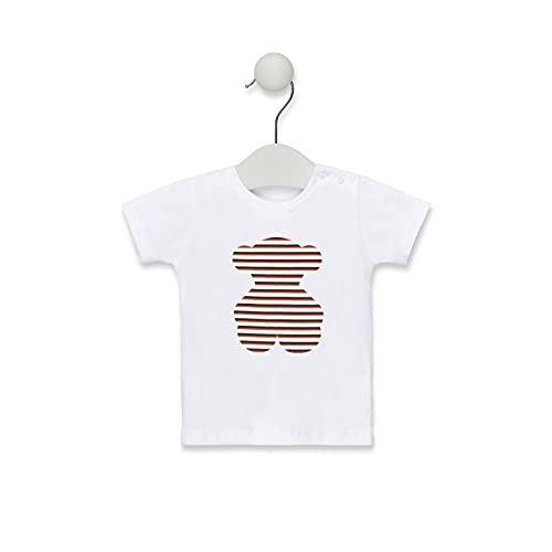 TOUS BABY - Camiseta Manga Corta para tu Bebé, Oso Central con estampación Line. Talla 3 años