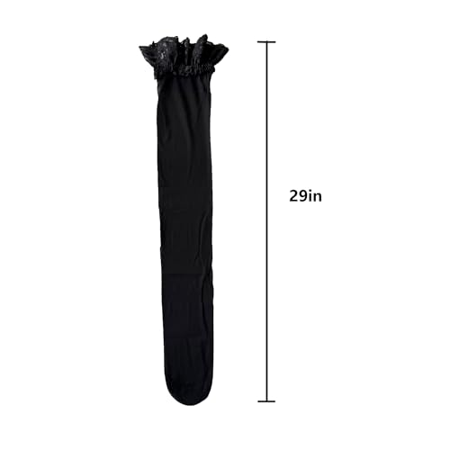 Women's Plus Size Nylon Thigh High Sheer Stockings Sexy Lace Top Silicone Stay Up Pantyhose2