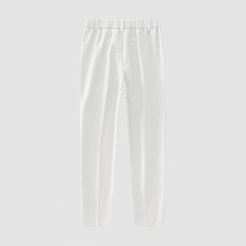 Boys Dress Pants Toddles Uniform Trouser Solid Color Straight Leg Elastic Waist Kids Back to School Clothes 5