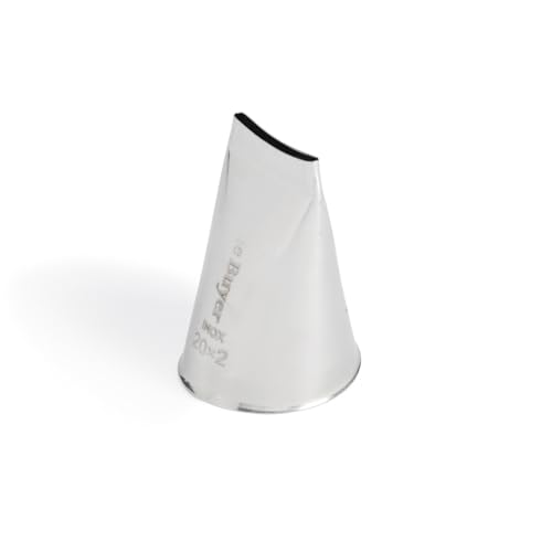 De Buyer 2117.19 Ribbon Nozzle - 20 x 2 mm, Stainless Steel, Grey, Large