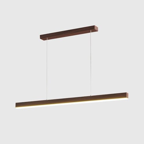 Lampes à suspension LED 42 W pour table à manger et îlot central en bois et métal