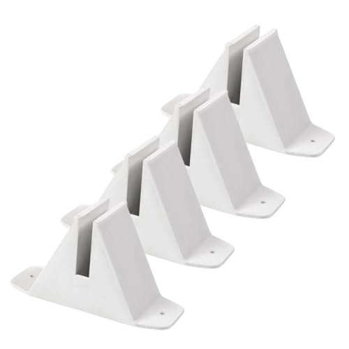 Amosfun Gartenzaun-Basis-Set 4er-Pack Weiße Zaunständer Aus Kunststoff Langlebiges Stabiles Zaunzubehör Für Den Hof