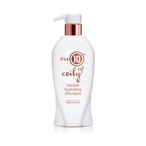 It’s a 10 Haircare - Coily Miracle Hydrating Shampoo, Moisturising, Shine, for Curly and Wavy Hair, Natural Ingredients, 295ml