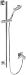 Produktbild KEUCO IXMO_solo Brause-Garnitur 1 Verbraucher, Komplett-Set mit Thermostat, Handbrause, Brause-Schlauch und Dusch-Stange, chrom, eckige Rosetten