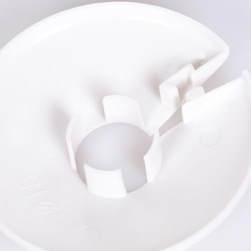 4 Stück Heizungsrohr Rosette 15mm Heizungsrohr Abdeckung Heizungsrohr Verkleidung Dauerhaft Rosetten für Heizkörperrohre Weiss Rohrabdeckung Radiator Pipe Covers für 15 mm Durchmesser Rohr