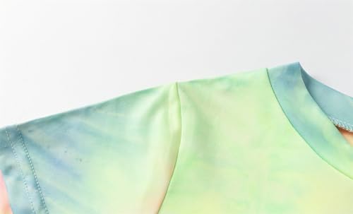 Mud Kingdom Fashion Boys Girls T-Shirts Tie Dye Layering Short Sleeve Tees Casual Top Trendy for School 2-9Y4