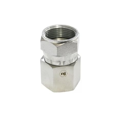 Image of 5 /8 inch Female JIC Swivel to 3 /8 inch Female NPT Pipe Hydraulic Adapter | Steel JIC 37 Flare to NPT Connector | Hydraulic Hose & Tube Fitting for Off-Road, Farm, Industrial & Heavy Equipment