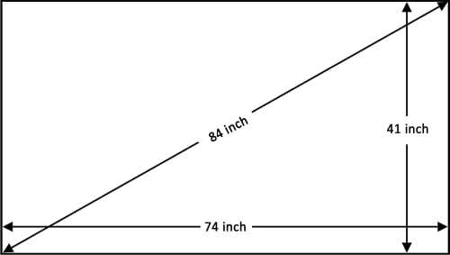 Image of BIG VUE 1 Cm Edge 84 Inches Fixed Frame Projector Screen 16:9 Diagonal Active 3D 4K Ultra Hd Projector Screen (84 Inch, Grey)