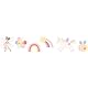 folia 31802 - Diamond Painting Set RAINBOW, Sticker mit Regenbogen-Motiven und Zubehör, Bastelset zum Gestalten von Aufklebern mit Glitzersteinchen