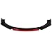 labwork 4 Pieces Universal Car Front Bumper Lip Spoiler Splitter Body Kit Bright Black Red Tongue