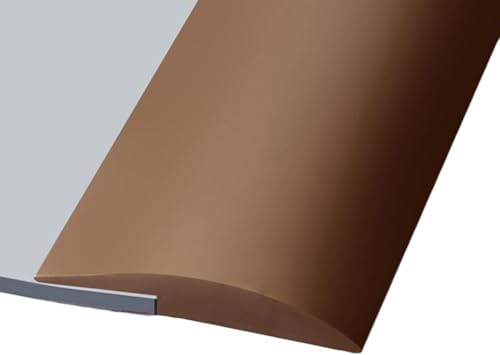 AVLLSO Guardavivos Esquinas 3.2 pies de Largo Tira de transición de umbral autoadhesiva, Bordes Tira de Borde para Pisos de Caucho(Brown,3.5cm/1.37' W)
